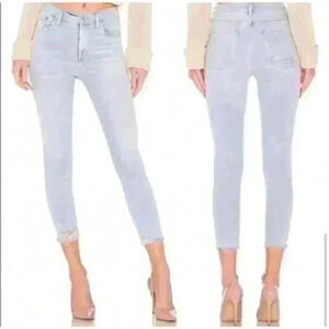 Agolde Sophie High Rise Skinny Crop in Parallel Size 24